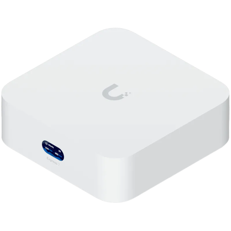 Ubiquiti UniFi Express 7 UX7 Mesh-scalable, super-compact 10G Cloud Gateway with integrated WiFi 7, 10 GbE RJ45 WAN port, 2.5 Gb