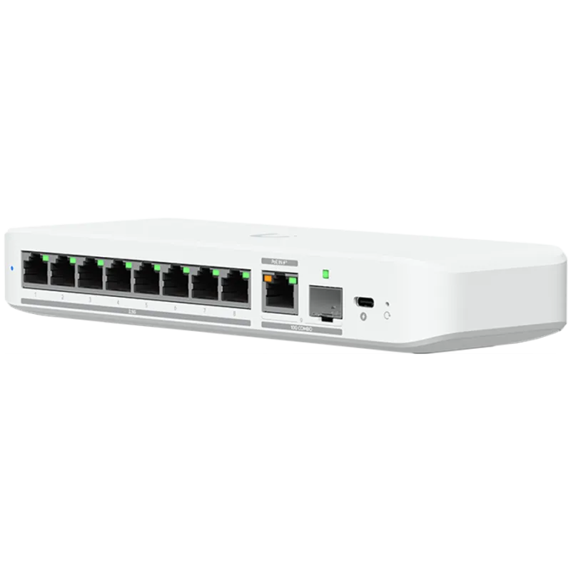 Ubiquiti switch USW-FLEX-2.5G-8-POE 8-port 2.5 GbE PoE++, 10 GbE PoE+++ input port for power / SFP+ port combo - 1
