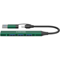 CANYON hub DS-02 4in1 USB-A/C Green - 6