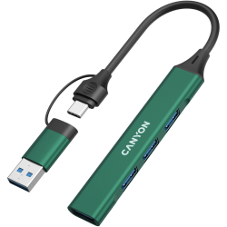 CANYON hub DS-02 4in1 USB-A/C Green - 7