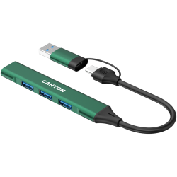 CANYON hub DS-02 4in1 USB-A/C Green - 10