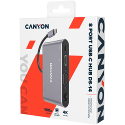 CANYON hub DS-14 8in1 4k USB-C Dark Grey - 4