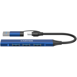 CANYON hub DS-02 4in1 USB-A/C Blue - 6