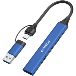 CANYON hub DS-02 4in1 USB-A/C Blue - 7