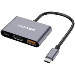 CANYON hub DS-4 3in1 USB-C Grey - 6