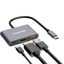 CANYON hub DS-4 3in1 USB-C Grey - 10