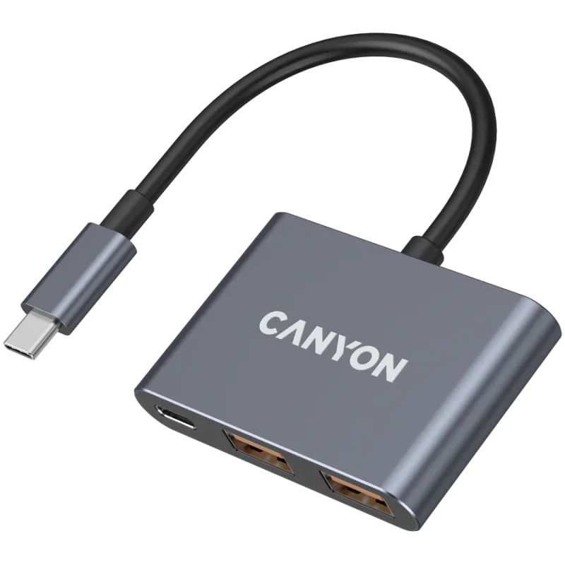 CANYON hub DS-3 3in1 USB-C Dark Grey - 1