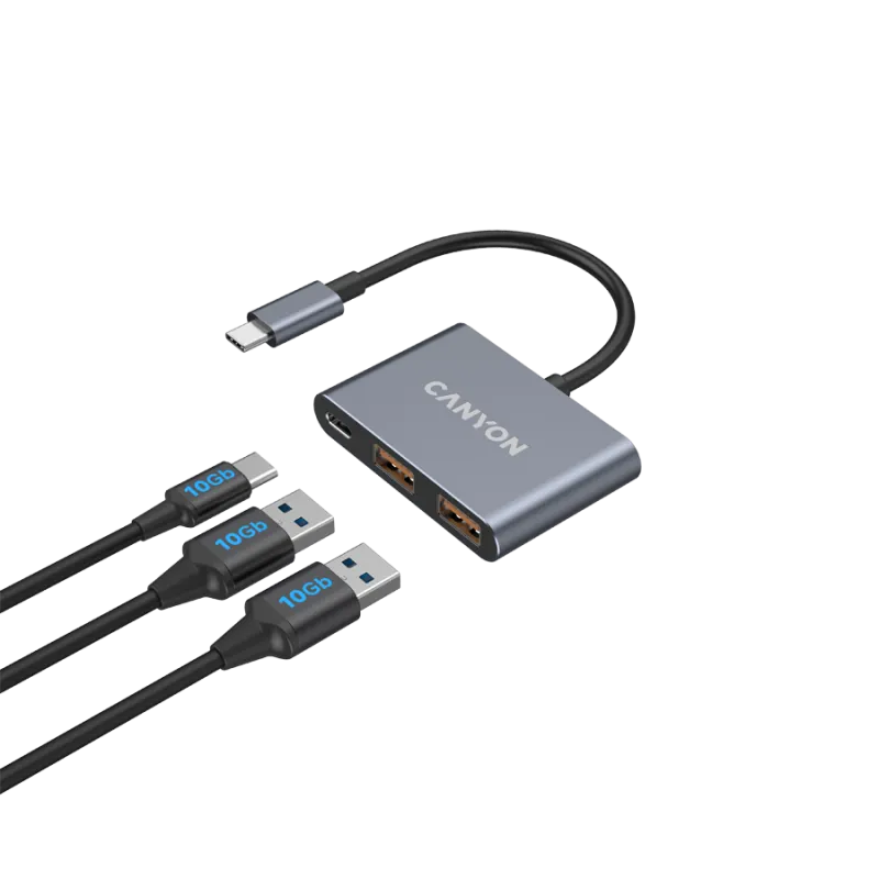 CANYON hub DS-3 3in1 USB-C Dark Grey - 1
