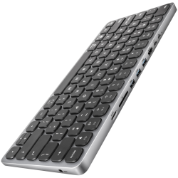 AXAGON HMC-KB keyboard USB-C 5Gbps with HUB, microSD/SD, 3x USB-A, HDMI 4K/60Hz, PD 100W, Audio, US layout - 2