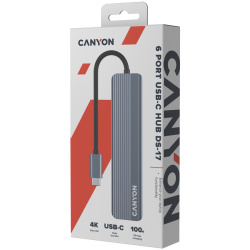CANYON hub DS-17 6in1 4k USB-C Grey - 14
