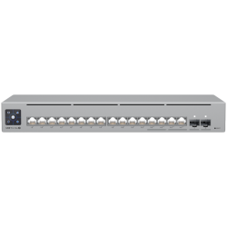 Ubiquiti 16-port, Layer 3 Etherlighting switch with 2.5 GbE, PoE++ output, and versatile mounting options, 4x 2.5 GbE PoE++ port