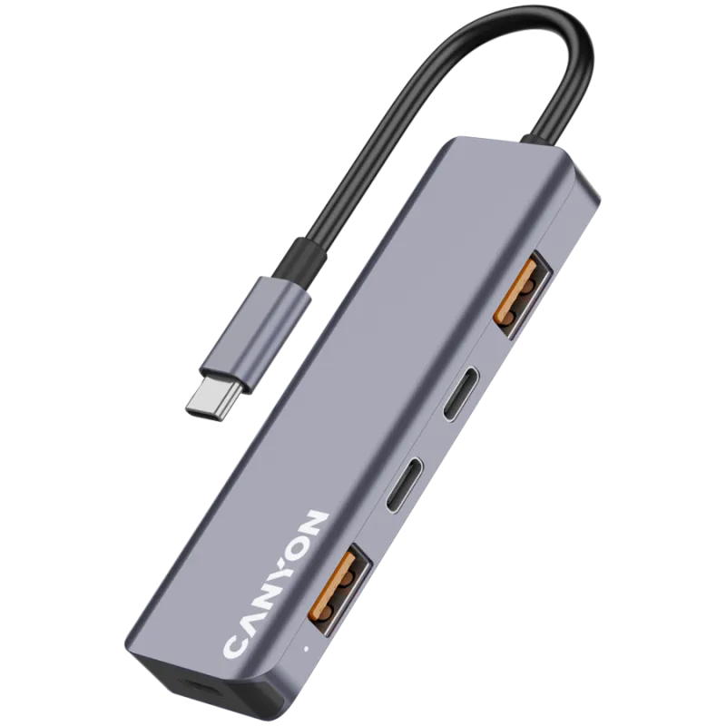 CANYON hub DS-18 5in1 USB-C Grey - 1