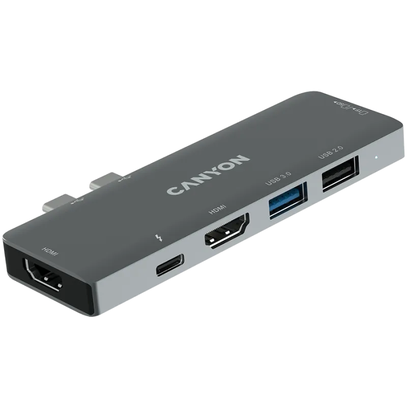 CANYON hub DS-5 7in1 Thunderbolt 3 Space Grey - 1