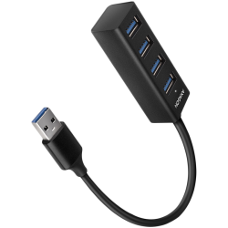 AXAGON HUE-M1AL 4x USB 3.2 Gen 1 MINI hub, metal, 1.2m USB-A cable - 2