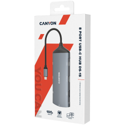 CANYON hub DS-15 8in1 4k USB-C Dark Grey - 4