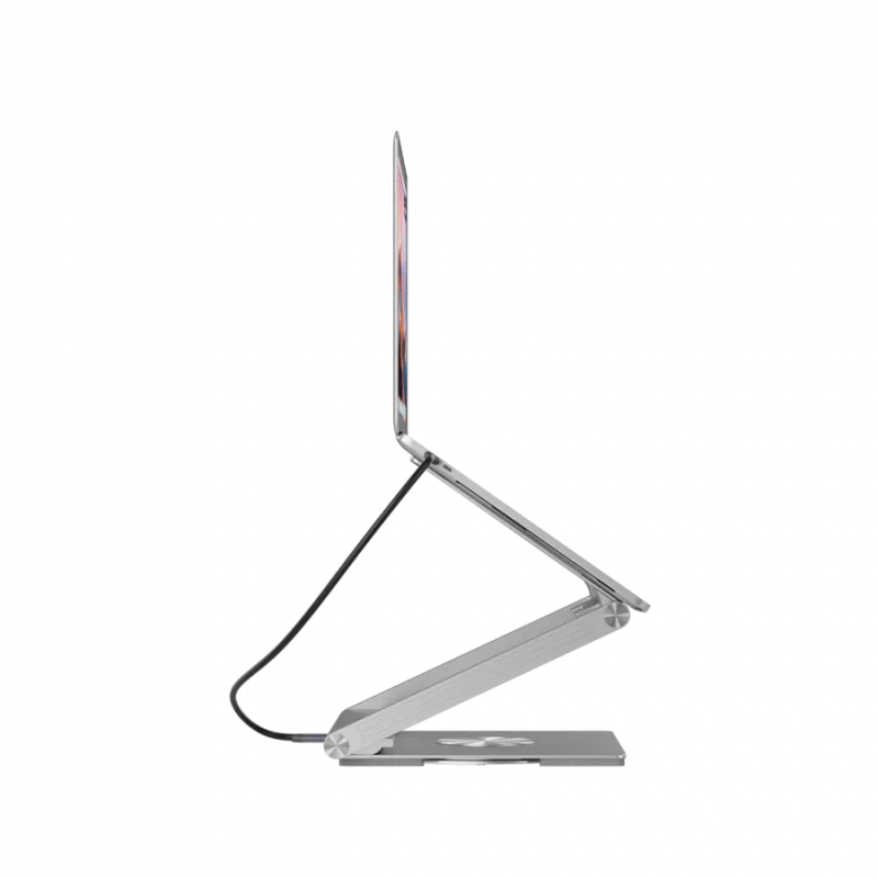 Canyon Laptop stands with hub, TYPE C F to HDMI2.0+2USB3.0+USBC3.0+RJ45+PD, TYEP C TO C cable 1m white with Emarker: HUSB332A, M