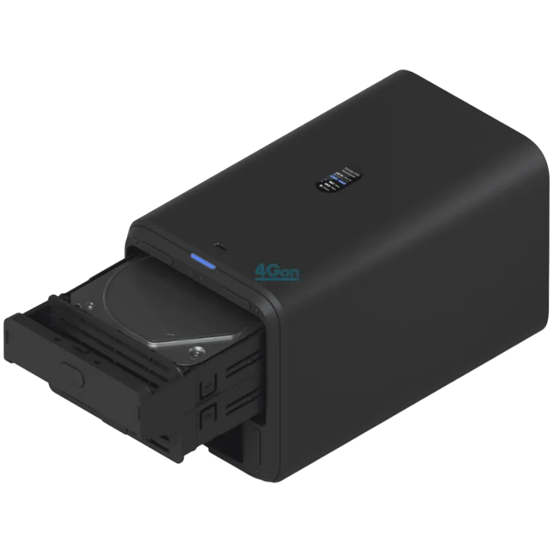 Ubiquiti UniFi UNAS-2-W-EU Network Attached Storage with (2) 3.5inch HDD bays, 2.5 GbE networking, USB-C connectivity, and an in