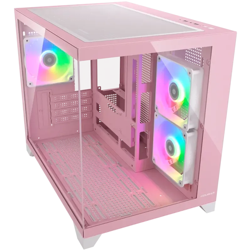 COUGAR FV150 Mini RGB PC Case, Mid tower, Pink - 1