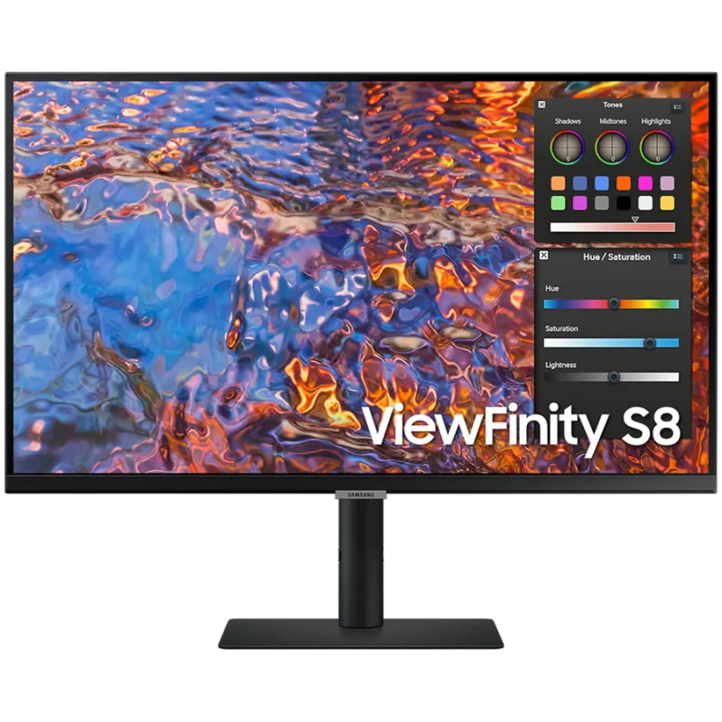 Monitor LED Samsung LS27B800PXPXEN HRM S80PB, 27" UHD FLAT 16:9 (3840x2160) IPS 60Hz, 350 cd/㎡, 1000:1, HDR400, 5ms, 178/178, 1x