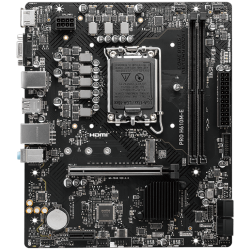 MSI PRO H610M-E, mATX, LGA 1700, Dual Channel DDR5 5600+MHz, 1x PCIe x16 slot, 1x M.2 slot, 1x HDMI, 1x VGA, 2x USB 3.2 Gen 1, 4