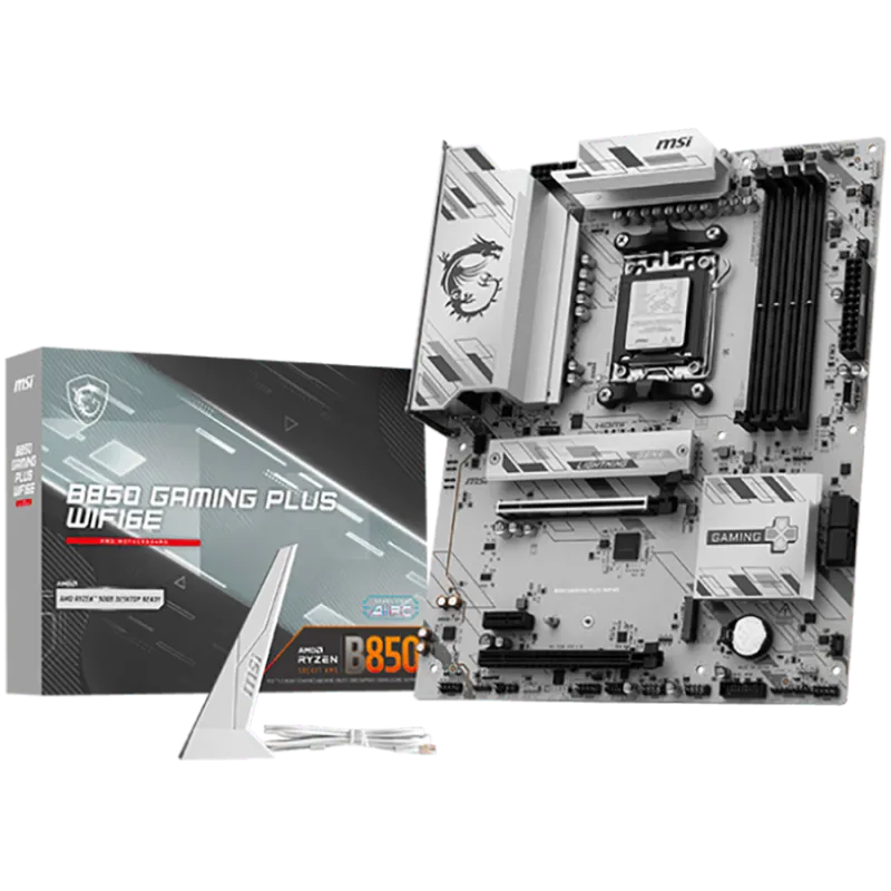 MSI B850 GAMING PLUS WIFI6E, ATX, Socket AM5, 4x DDR5 Dual Channel up to 8200(OC)MHz, 2x PCIe x16 slot, 2x M.2 slot, 4x USB 5Gbp