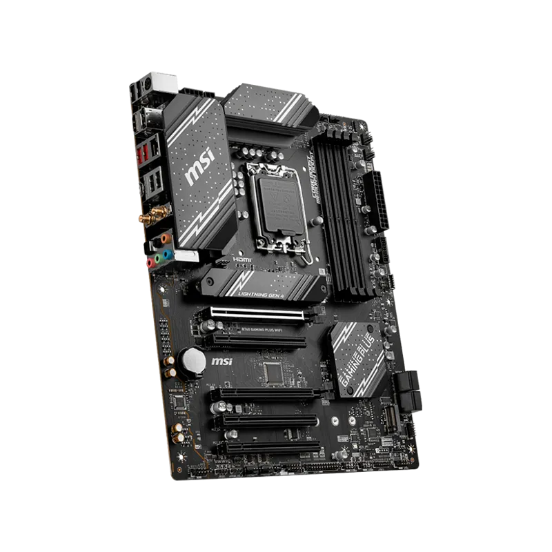 MSI B760 GAMING PLUS WIFI, ATX, Socket 1700, Intel B760 Chipset, Dual Channel DDR5 up to 6800(OC)MHz,5x PCIe x16 slot, 4xSATA 6G