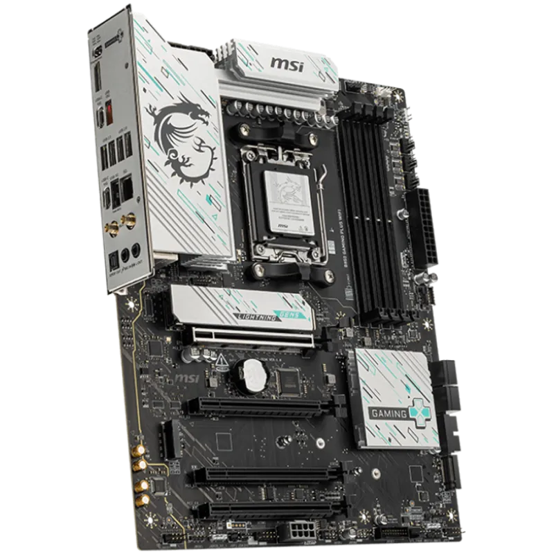MSI B850 GAMING PLUS WIFI, ATX, Socket AM5, 4x DDR5 Dual Channel DDR5 up to 8200(OC)MHz, 4x PCIe 3.0 x16 slot, 3x M.2 slot, 4x U