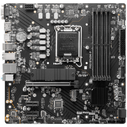 MSI PRO B760M-P, mATX, LGA 1700, Dual Channel DDR5 6800, 1x PCIe x16 slots, 2x M.2 slots, 1x HDMI, 1x DP, 1x VGA, 1x USB 3.2 Gen
