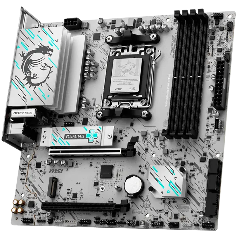MSI B840M GAMING PLUS WIFI6E, mATX, Socket AM5, 4x DDR5 Dual Channel DDR5 up to 8000(OC)MHz, 2x PCIe x16 slot, 2x M.2 slot, 4x U