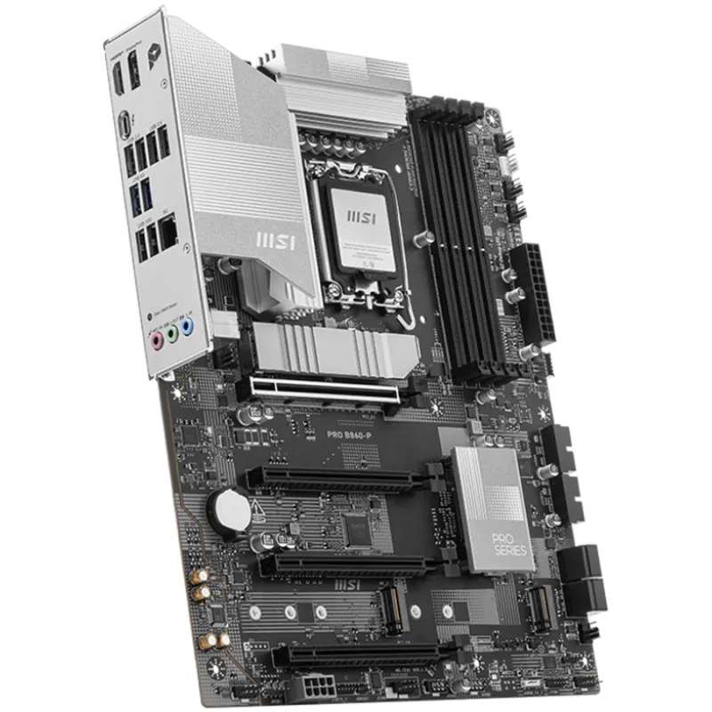 MSI PRO B860-P, ATX, LGA 1851, 4x DDR5 Dual Channel DDR5 up to 8600(OC)MHz, 4x PCIe x16 slot, 3x M.2 slot, 4x USB 2.0, 2x USB 5G