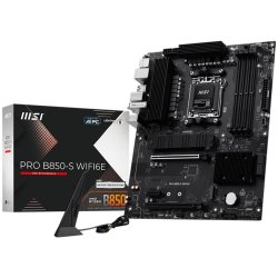 MSI PRO B850-S WIFI6E, ATX, Socket AM5, 4x DDR5 Dual Channel up to 8200(OC)MHz, 2x PCIe x16 slot, 2x M.2 slot, 4x USB 5Gbps, 3x 