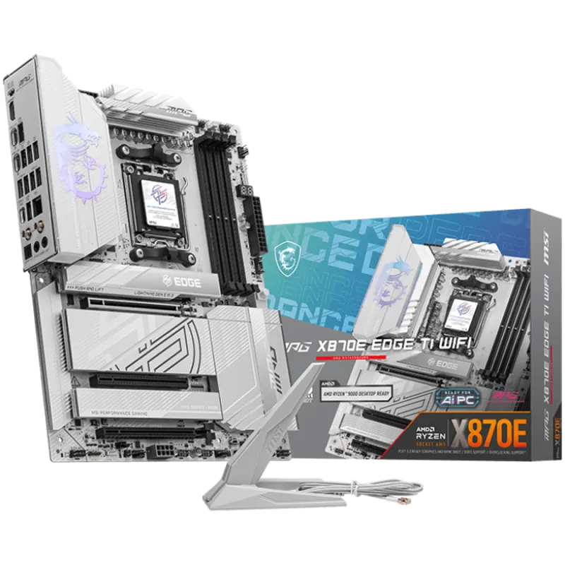 MSI MPG X870E EDGE TI WIFI, ATX, Socket AM5, 4x DDR5 Dual Channel DDR5 up to 8400(OC)MHz, 3x PCIe 3.0 x16 slot, 4x M.2 slot, 4x 
