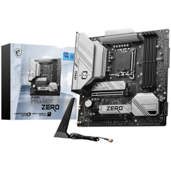 MSI B760M PROJECT ZERO, mATX, Socket LGA 1700, Dual Channel DDR5 7800+(OC)MHz, 2x PCIe x16 slots, 2x M.2 slots, 1x HDMI, 1x DP, 