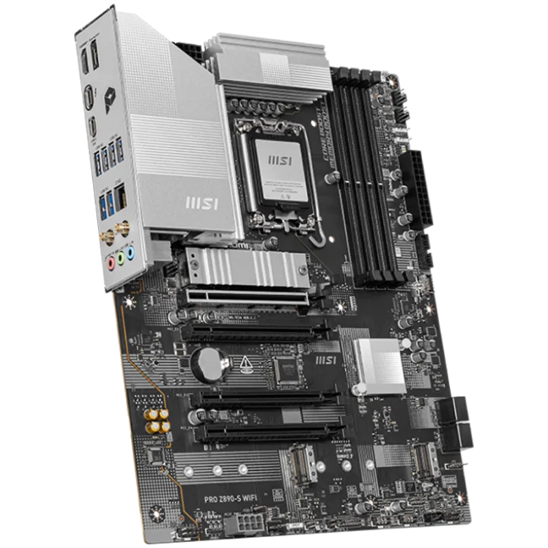 MSI PRO Z890-S WIFI, LGA 1851, Dual Channel DDR5 up to 8600(OC)MHz, 4x PCIe x16 slots, 3x M.2 slot, 4xUSB 2.0, 6xUSB 5Gbps A, 1x