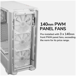 COUGAR MX600 PC Case, Mid Tower, White - 13