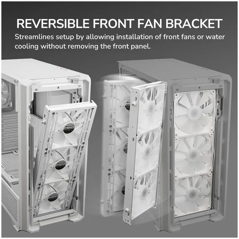 COUGAR MX600 PC Case, Mid Tower, White - 1