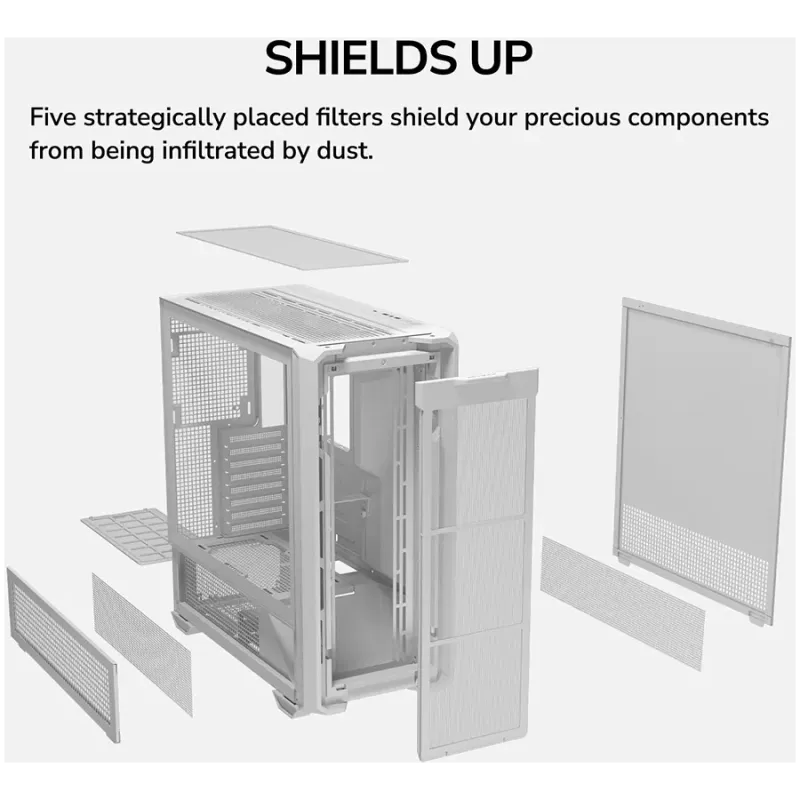 COUGAR MX600 PC Case, Mid Tower, White - 1