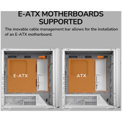 COUGAR MX600 PC Case, Mid Tower, White - 20