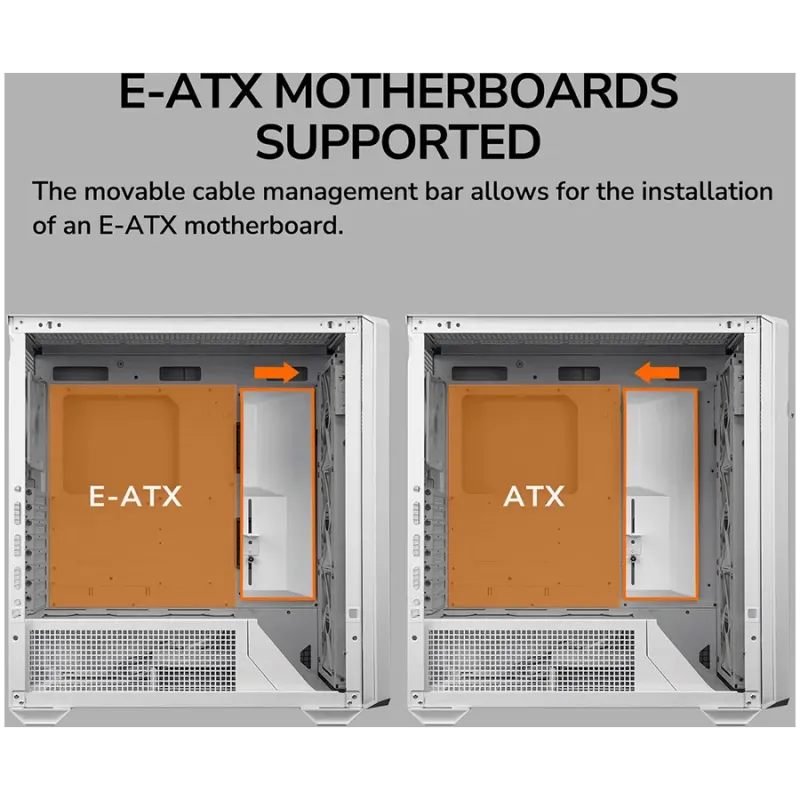 COUGAR MX600 PC Case, Mid Tower, White - 1