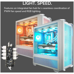 COUGAR MX600 PC Case, Mid Tower, White - 23