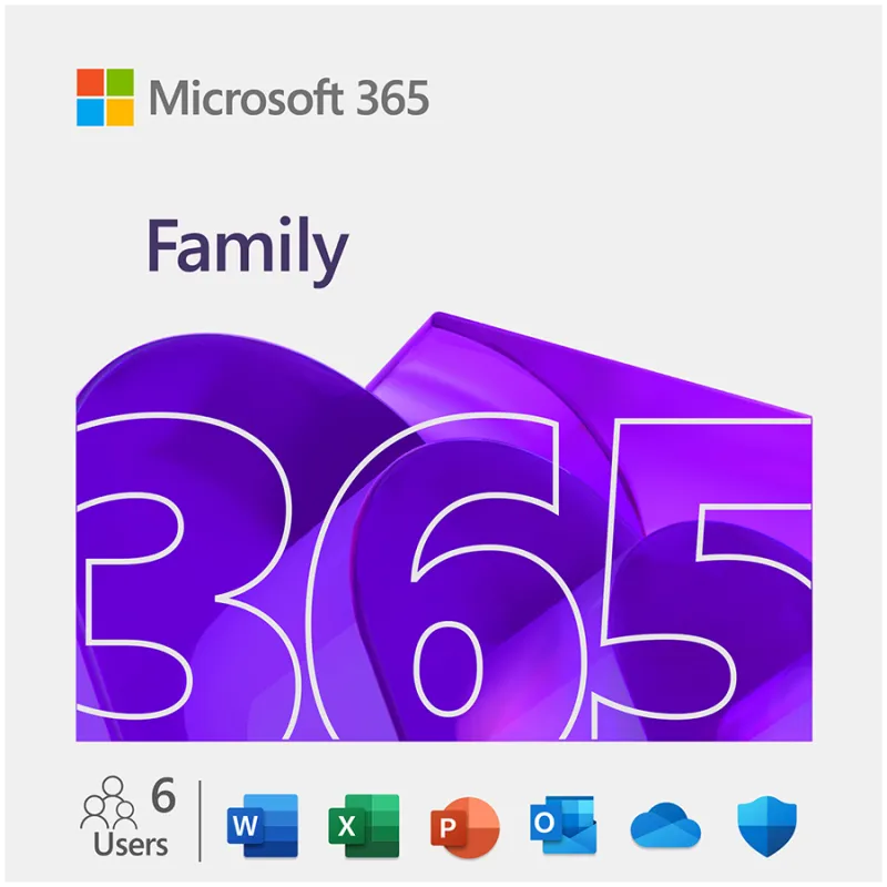 Microsoft M365 Family Subscription FY25H2 Online Product Key License 1 License Eurozone Downloadable Click to Run ESD NR 1 Year 