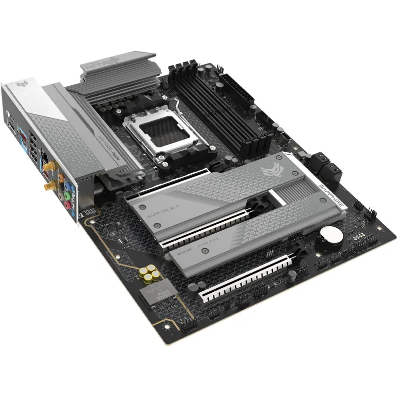 SAPPHIRE AMD B850 AM5 NITRO+ Ryzen R9/R7/R5, 4x DDR5 8000MHz, PCIE 5, 1x M.2 Gen5, 2x M.2 Gen4, LAN 2.5 Gbps, WIFI7, USB, ATX - 