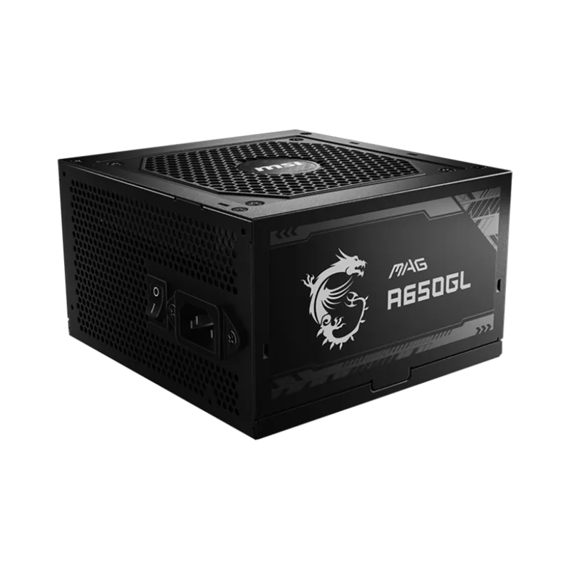 MSI Power Supply MAG A650GL, EU, 650W, Fully-Modular, 80 Plus Gold, Color Box, Pallet packing,7Y Warranty - 1