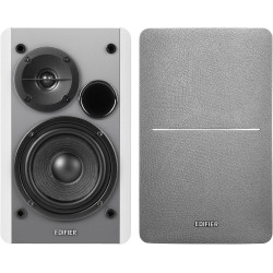 Edifier R1280T 2.0 Bookshelf Speakers, RCA, 0.5-inch Tweeters, 4-inch Drivers, 42W (RMS), Control Knobs and Remote Control, Whit
