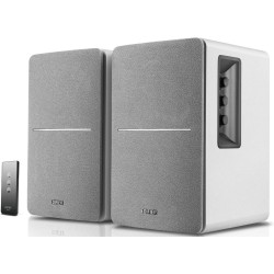 Edifier R1280T 2.0 Bookshelf Speakers, RCA, 0.5-inch Tweeters, 4-inch Drivers, 42W (RMS), Control Knobs and Remote Control, Whit