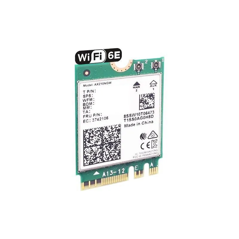 Intel Wi-Fi 6E AX210 (Gig+), 2230, 2x2 AX R2 (6GHz)+BT, No vPro - 1