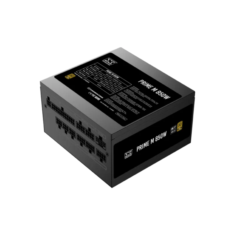 Xigmatek Prime M 850W (80+Gold 230V EU, ATX3.1 & PCI-E 5.1, LLC D2D & APFC, 120mm Fan, Full Modular, EU Cord, Color Box) - 1