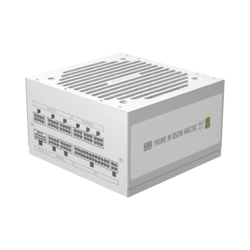 Xigmatek Prime M 850W Arctic (White,80+Gold 230V EU,ATX3.1 & PCI-E 5.1,LLC D2D & APFC,120mm Fan, Full Modular,EU Cord, Color Box