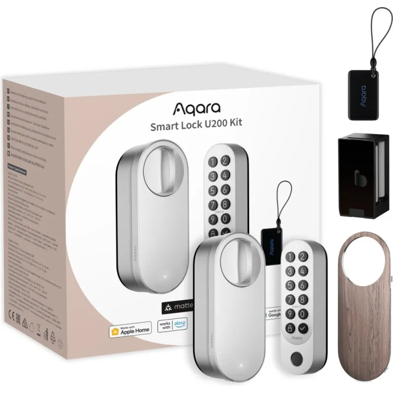 Aqara Smart Lock U200 (Offline, Silver): Model No: EL-D02D SKU No: AD040EUS02 - 1