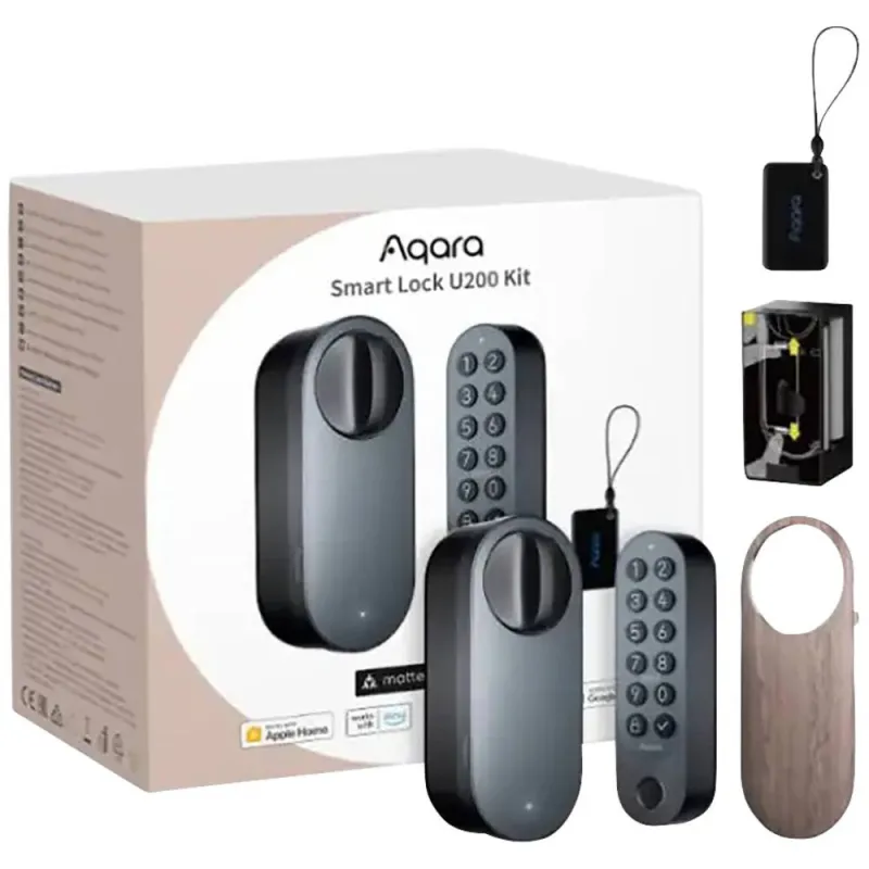 Aqara Smart Lock U200 (Offline, Black): Model No: EL-D02D SKU No: AD040EUB02 - 1